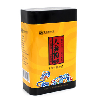 長(zhǎng)方形復(fù)古人參粉馬口鐵盒_醫(yī)藥保健品通用包裝鐵罐廠(chǎng)家定制